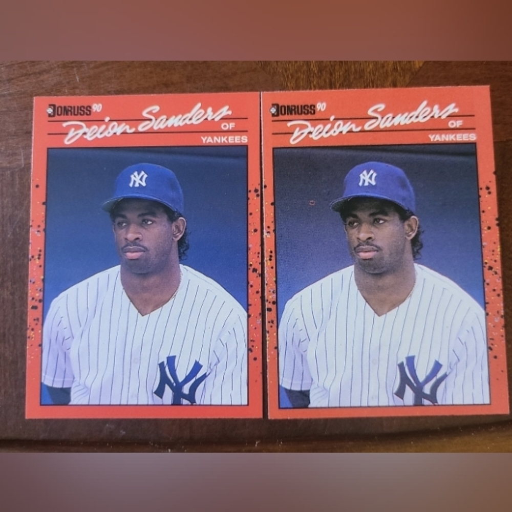 Deion Sanders muliple error card 1990 Donrus